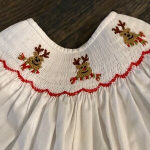 Smocked reindeer top 12 months